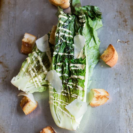 Grilled Caesar Salad - Recipe photo by My Three Seasons