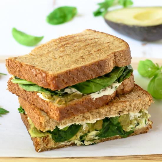 Avocado Goat Cheese Grilled Cheese - Recipe photo by wellplated