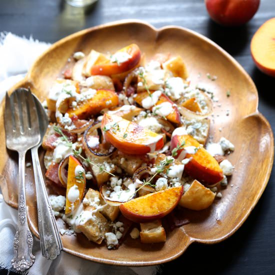 Grilled Peach & Bacon Salad - Recipe photo by griermountain