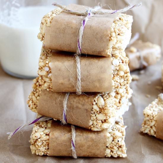 Amaranth & Brown Rice Crispy Treats - Recipe photo by Healthy Happened