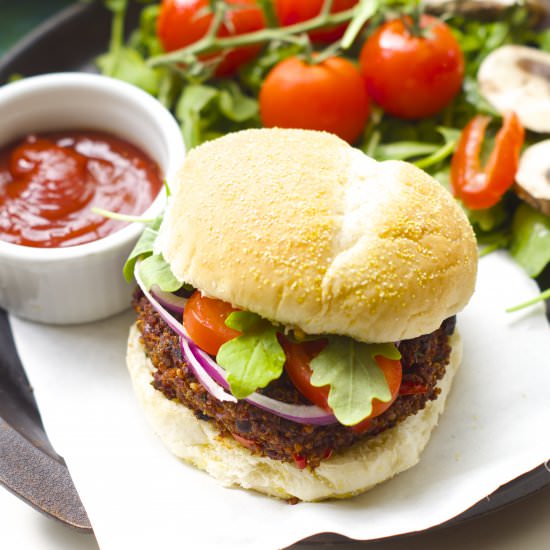 The Ultimate Veggie Burger - Recipe photo by tiffanybendayan