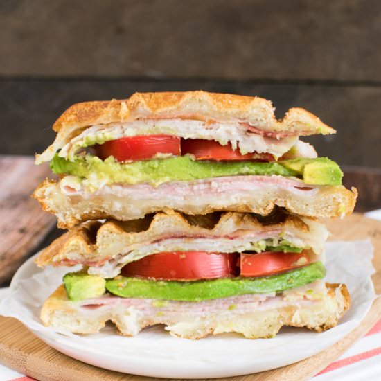 Turkey Club Waffle Sandwich - Recipe photo by BruCrewLife
