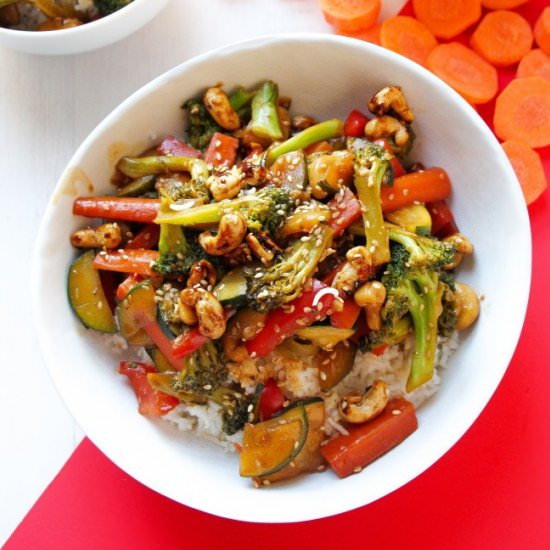 Pineapple Ginger Veggie Stir Fry - Recipe photo by layersofhappiness