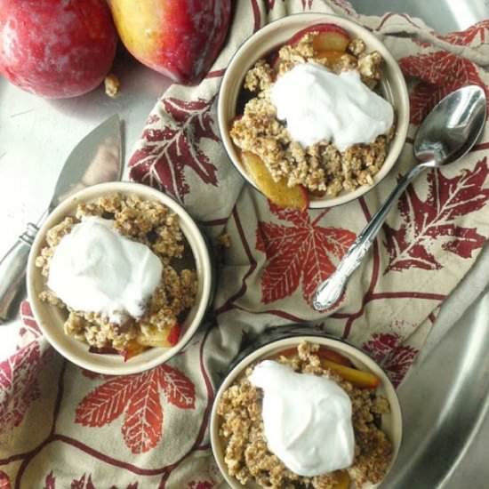 Paleo Plum Crumble w/ Coconut Cream - Recipe photo by healthyrecipeecstasy