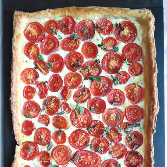 Tomato + Ricotta Tart - Recipe photo by littlethingsbyjulia