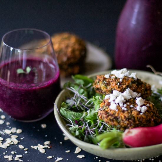Spiced Quinoa & Kale Patties - Recipe photo by Poppies and Papayas