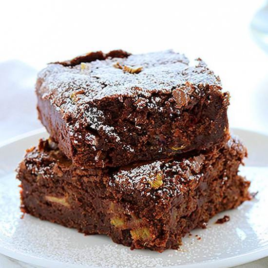 Rhubarb Brownies - Recipe photo by iambaker
