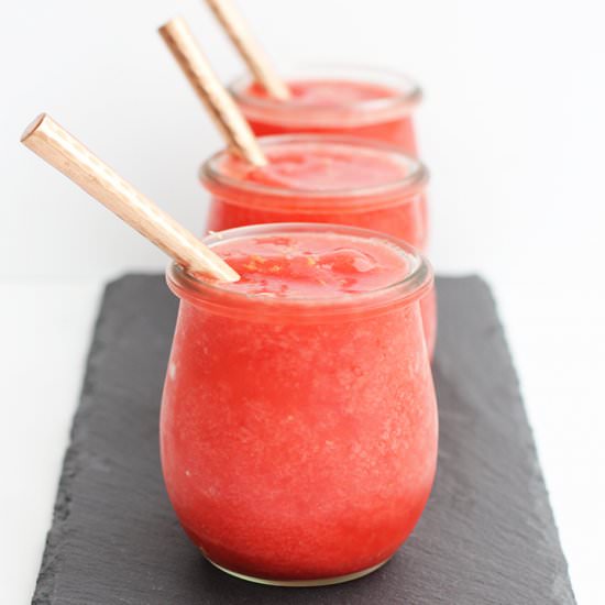 Strawberry Lemonade Vodka Slushie - Recipe photo by aliceandlois