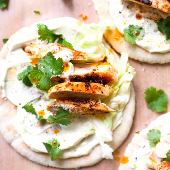 Cajun Chicken Pitas - Recipe photo by justeasyrecipes