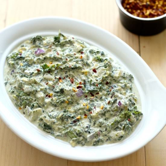 Kale, Spinach & Artichoke Dip - Recipe photo by thegirlonbloor