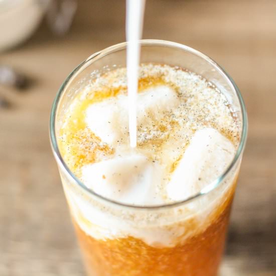 Skinny Vanilla Bean Iced Coffee - Recipe photo by Purely Katie