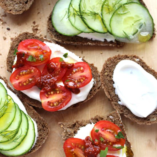 Open Sandwiches - Recipe photo by My Little Expat Kitchen