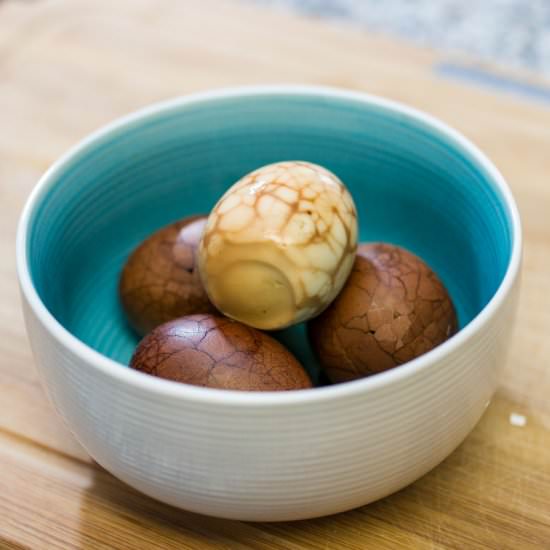 Chinese Tea Leaf Eggs - Recipe photo by xiaoeats