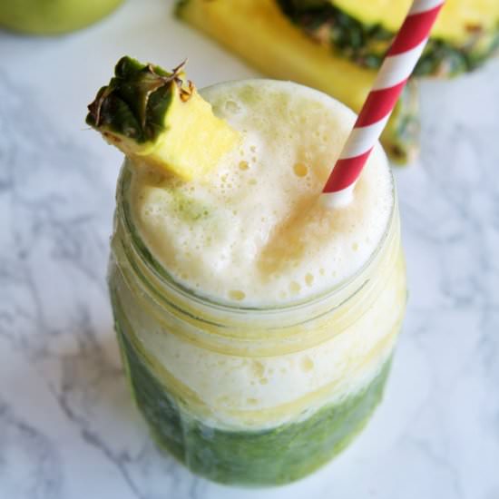 Pina Colada Green Smoothie - Recipe photo by thetastybite
