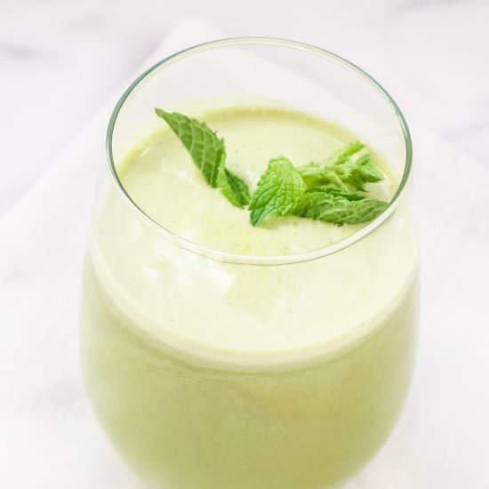 Kale Cantaloupe Juice with Mint - Recipe photo by Summerfield Delight