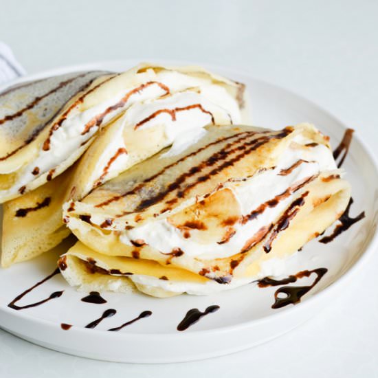 Banana Nutella crepes - Recipe photo by sugarsalted