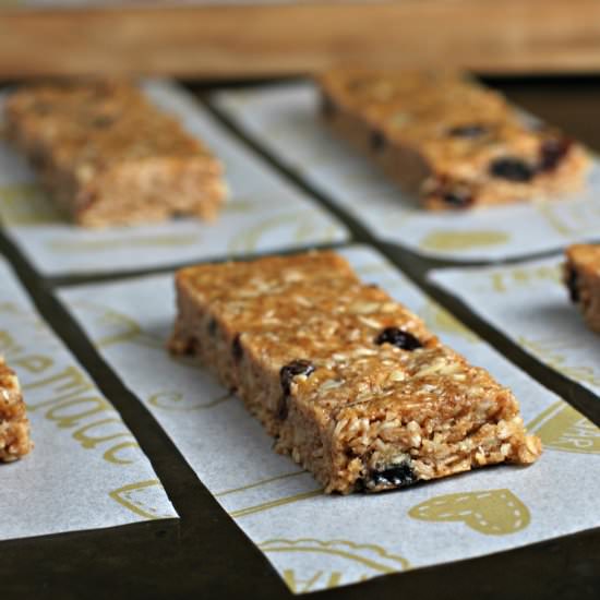 Cinnamon Raisin Almond Oat Bars - Recipe photo by crissy0316