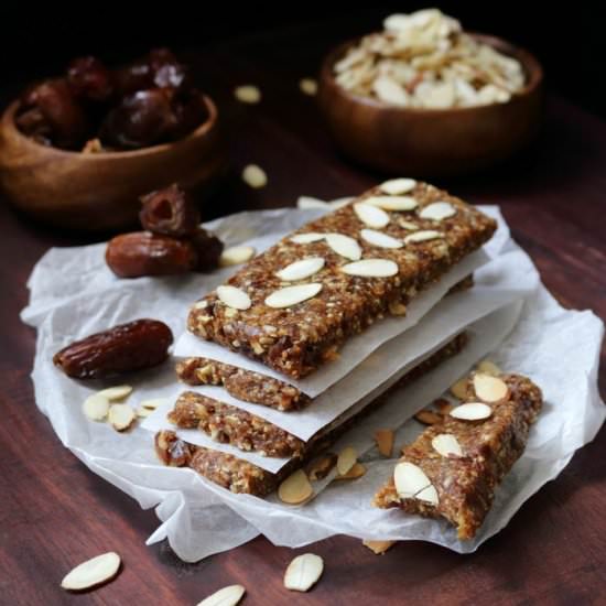 Toasted Almond & Date Larabars - Recipe photo by Healthy World Cuisine