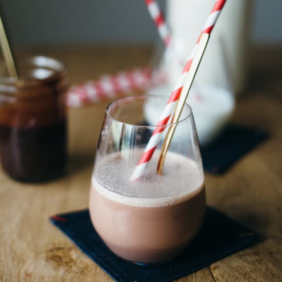 Nutella Egg Cream - Recipe photo by molly yeh