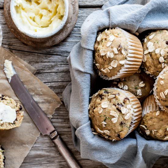 Spiced Zucchini & Honey Muffins - Recipe photo by dishing up the dirt