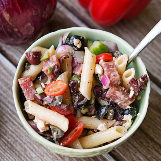 GF Mediterranean Pasta - Recipe photo by garlicmysoul