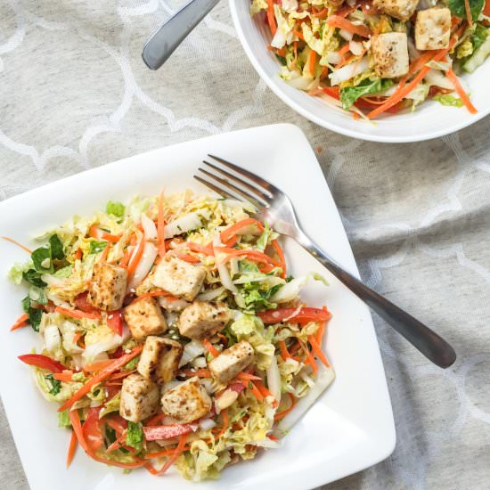 Sesame Ginger Slaw with Tofu - Recipe photo by Petite Canteen