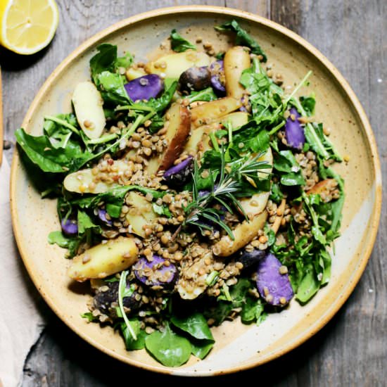 Potato Salad with Lentils - Recipe photo by yummybeet