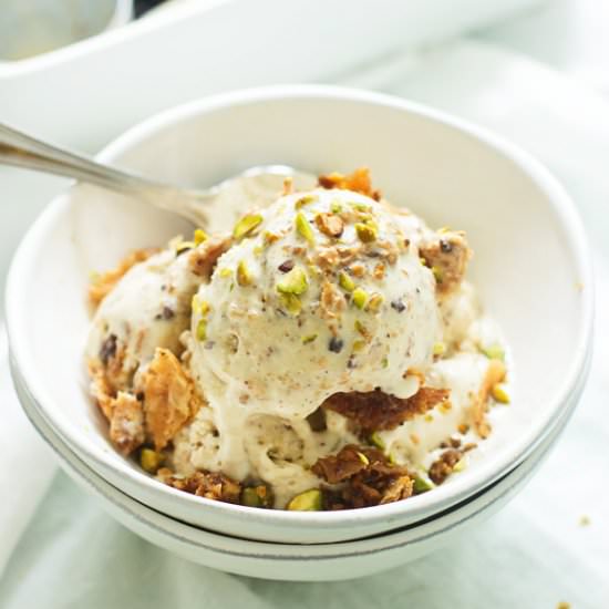 Baklava Ice Cream - Recipe photo by cookingforkeeps