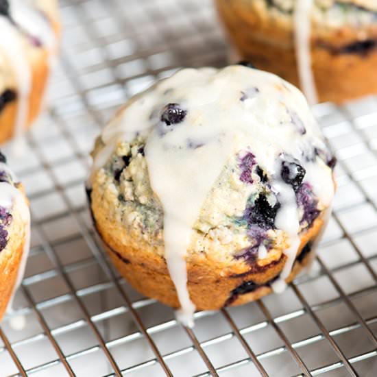 Ginger Oatmeal Blueberry Muffins - Recipe photo by inspiredtaste