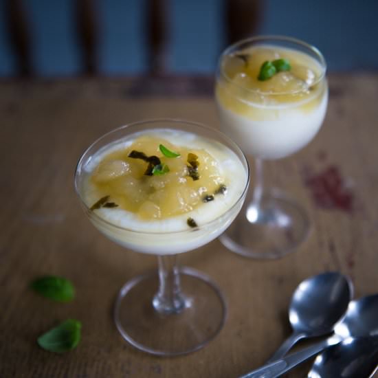 Yoghurt Cream w Honey Poached Melon - Recipe photo by cashewkitchen