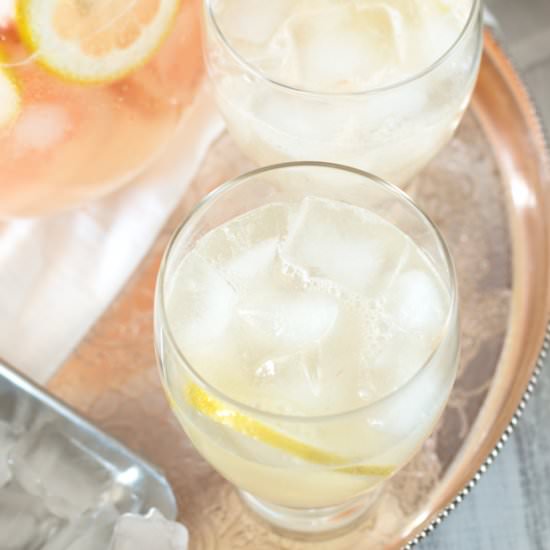 Boozy Grapefruit Sparkling Lemonade - Recipe photo by cakenknife