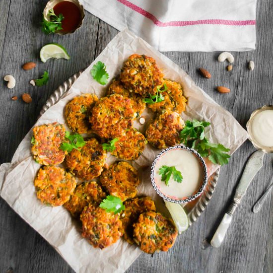 GF Zucchini and Sweet Potato Fritters - Recipe photo by Gastronomic Bong