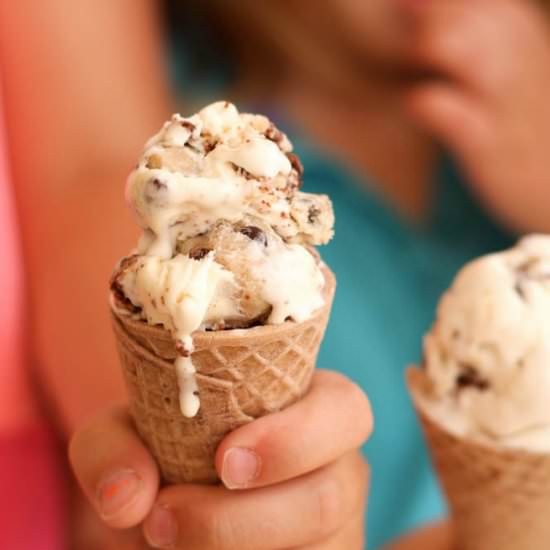 GF Cookie Dough Brownie Ice Cream - Recipe photo by flippindelicious