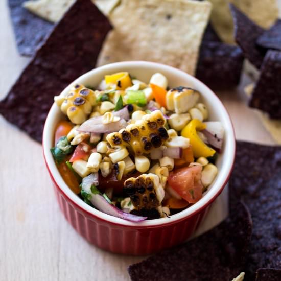 Roasted Corn Salsa - Recipe photo by easybabymeals