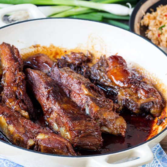 Sticky Pork Ribs - Recipe photo by KitchenSanctuary