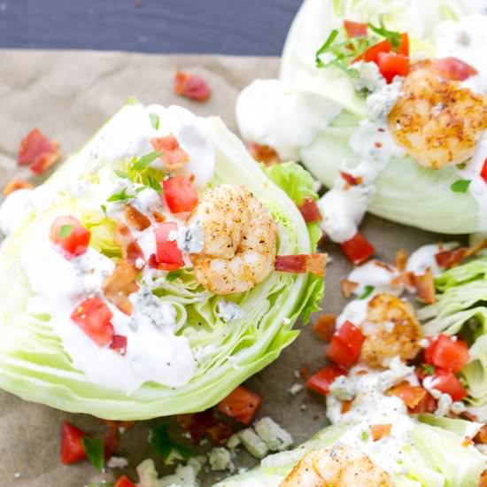 Gulf Shrimp Iceberg Lettuce Wedge Salad - Recipe photo by lslfunblog