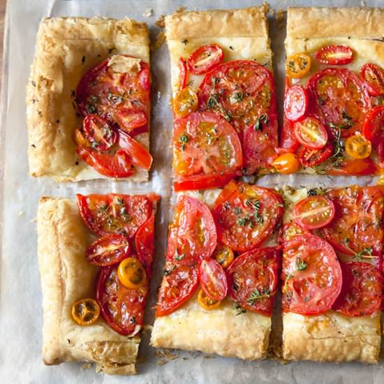 Canal House's Simple Tomato Tart - Recipe photo by pannacooking