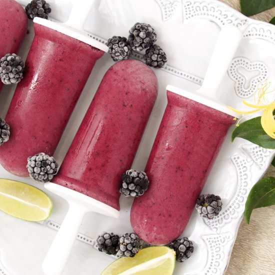 Summer Berry Pops w Coconut & Lime - Recipe photo by From the Athletes Kitchen