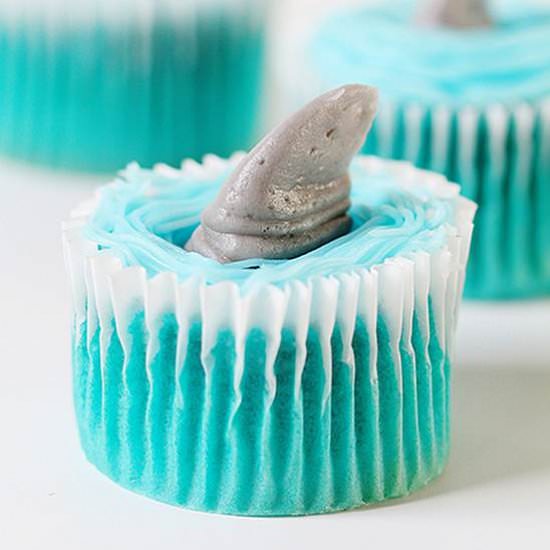 Shark Fin Cupcakes - Recipe photo by iambaker