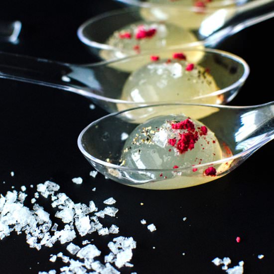 Spicy Margarita Spheres - Recipe photo by The Flavor Bender
