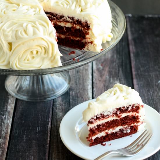 GF Red Velvet Cake w/ Cream Cheese - Recipe photo by flippindelicious