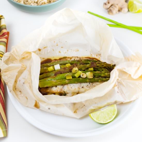 Cod & Asparagus en Papilotte - Recipe photo by Joy In Every Season