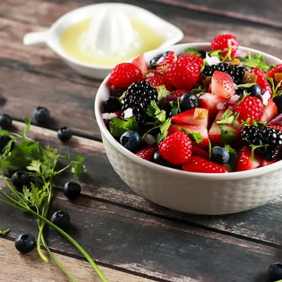 Fresh Summer Berry Salsa - Recipe photo by ScrambledChefs
