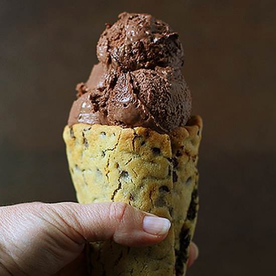 Chocolate Chip Cookie Cones - Recipe photo by iambaker
