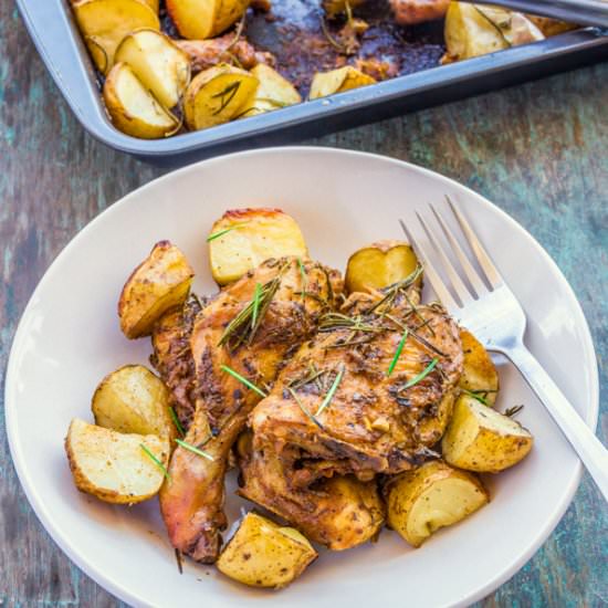 One Pot Roasted Rosemary Chicken - Recipe photo by Priyanka DK