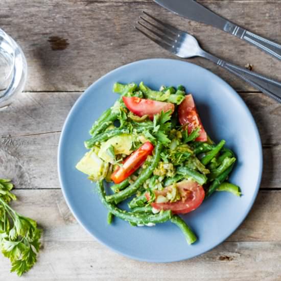 Spicy Mexican Green Bean Salad - Recipe photo by HaveAnotherBite