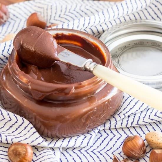 Dark Chocolate Hazelnut Spread - Recipe photo by The Healthy Foodie