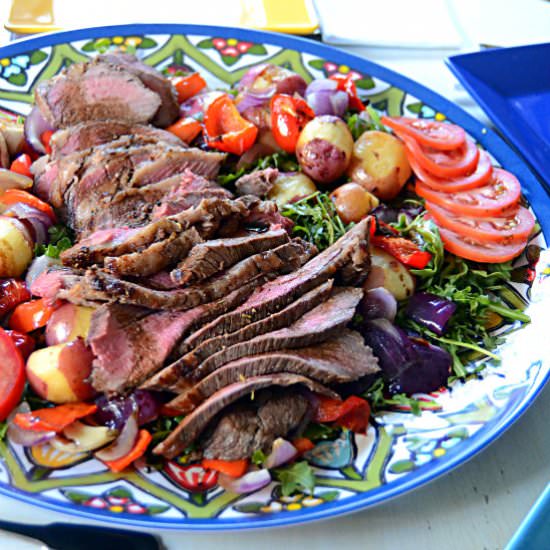 TriTip Salad Dinner - Recipe photo by Kitchengetaway