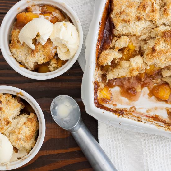 Bourbon Peach Cobbler - Recipe photo by thesunnypalate