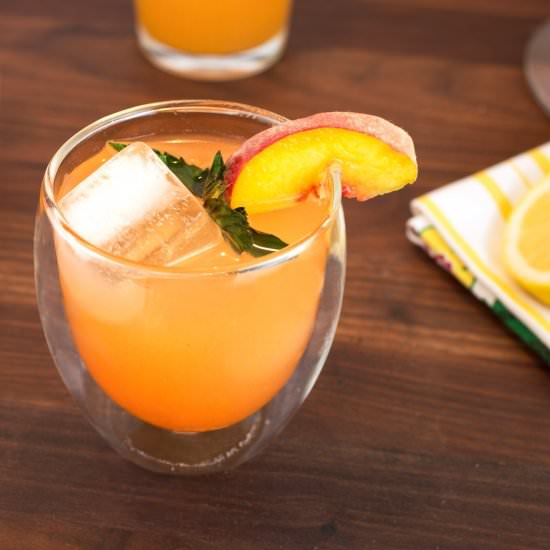 Peach Mint Lemonade - Recipe photo by stripedspatula